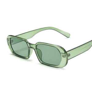 Women's Plastic Frame Acrylic Lens Square Shaped Sunglasses