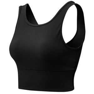 Women's O-Neck Spandex Sleeveless Breathable Sports Wear Top
