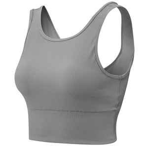Women's O-Neck Spandex Sleeveless Breathable Sports Wear Top