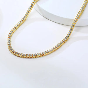 Men's Stone Alloy Link Chain Trendy Geometric Shaped Necklace