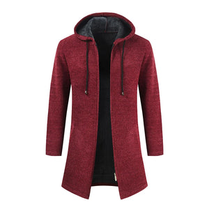 Men's Polyester Full Sleeve Solid Pattern Casual Hooded Jackets