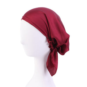 Women's Polyester Head Wrap Solid Pattern Casual Turban Caps