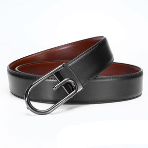 Men's Cowskin Buckle Closure Solid Pattern Formal Wear Belts