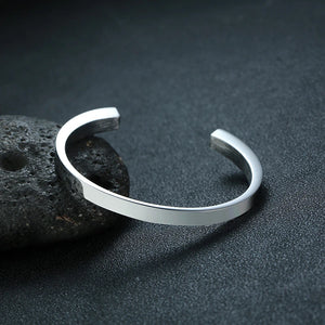 Men's Metal Stainless Steel Open Clasp Round Shape Bracelet