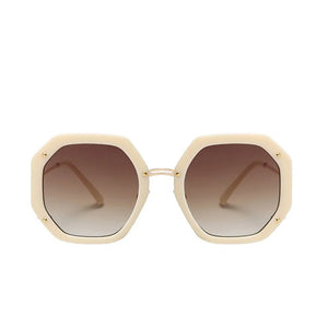 Women's Resin Frame Plastic Lens Square Shape UV400 Sunglasses