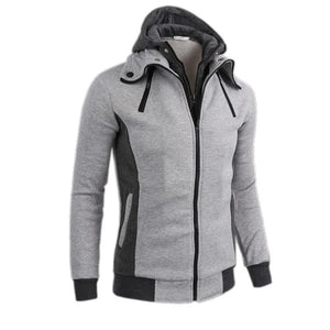 Men's Cotton Full Sleeves Zipper Closure Hooded Casual Sweater