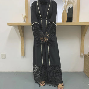 Women's Arabian Polyester Full Sleeve Embroidered Elegant Abaya