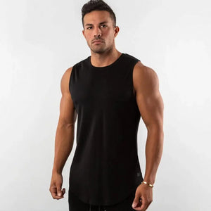 Men's 100% Cotton Sleeveless Pullover Closure Casual T-Shirt