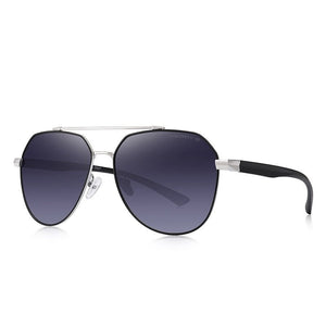 Men's Alloy Frame Polycarbonate Lens Oval Shaped UV400 Sunglasses