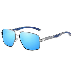 Men's Aluminium Magnesium Frame Square Shaped Lens Sunglasses