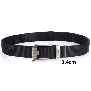 Men's Canvas Buckle Closure Solid Pattern Trendy Military Belts