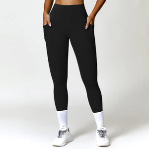 Women's Nylon High Waist Full Length Running Workout Leggings