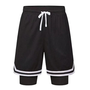 Men's Polyester Drawstring Closure Quick-Dry Fitness Shorts