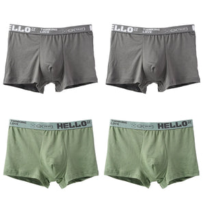 Men's Polyester Breathable Solid Pattern Underpants Boxer Shorts