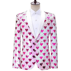 Men's Shawl Collar Long Sleeves Single Button Wedding Blazers