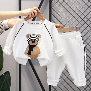 Kid's Cotton O-Neck Full Sleeve Pullover Closure Casual Clothes