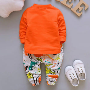 Kid's Boy Polyester Long Sleeves Zipper Closure Printed Clothes