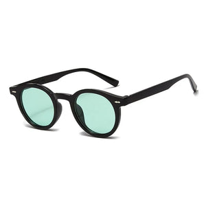 Women's Polycarbonate Frame Round Shape Trendy Vintage Sunglasses