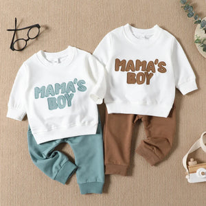 Kid's Boy Cotton Long Sleeves Pullover Closure Casual Clothes