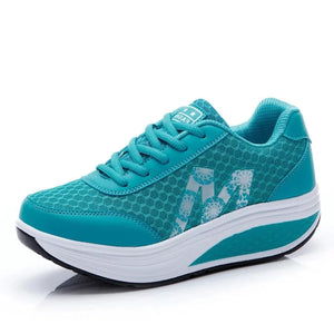 Women's Cotton Round Toe Lace-up Breathable Sports Wear Sneakers