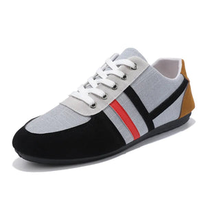 Men's Canvas Round Toe Lace-up Breathable Casual Wear Shoes