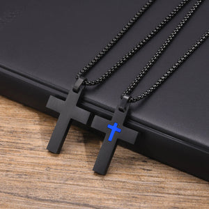 Men's Metal Stainless Steel Box Chain Trendy Double Layer Necklace