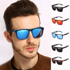 Men's Polycarbonate Frame Polaroid Square Shaped Sunglasses