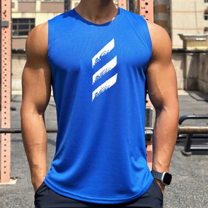 Men's 100% Polyester Sleeveless Pullover Closure Casual T-Shirt