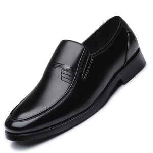 Men's PU Leather Pointed Toe Slip-On Closure Elegant Oxford Shoes