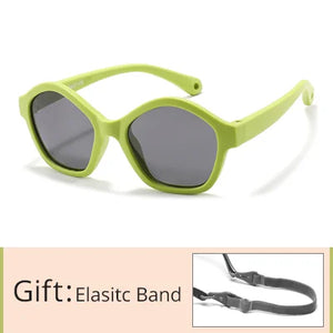 Kid's Acetate Frame Polycarbonate Lens Flexible Trendy Sunglasses