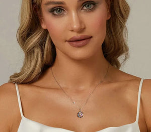 Women's 100% 925 Sterling Silver Zircon Link Chain Trendy Necklace