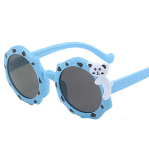 Kid's Polycarbonate Frame Round Shaped Lens UV400 Sunglasses