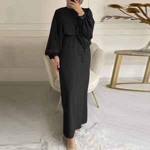 Women's Arabian Polyester Full Sleeve Solid Pattern Casual Abayas