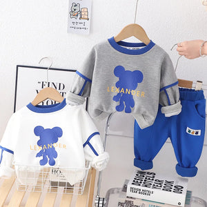Kid's Cotton O-Neck Full Sleeve Pullover Closure Casual Clothes