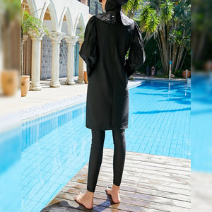 Women's Arabian Polyester Full Sleeves Printed Bathing Swimwear
