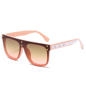 Women's Polycarbonate Frame Square Shape UV400 Trendy Sunglasses