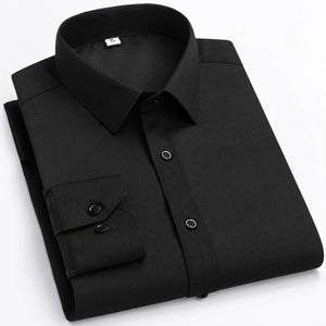 Men's Spandex Single Breasted Full Sleeve Plain Formal Shirt