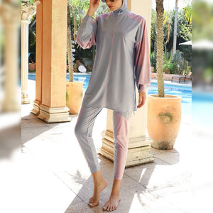 Women's Arabian Polyester Long Sleeve Mixed Colors Bathing Swimwear