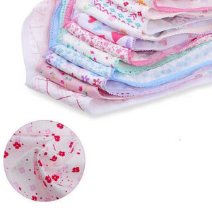Kid's Girls 12Pcs Cotton Breathable Printed Pattern Casual Panties