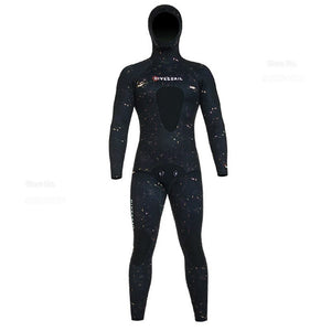 Men's Neoprene Full Sleeves One-Piece Hooded Scuba Diving Suit