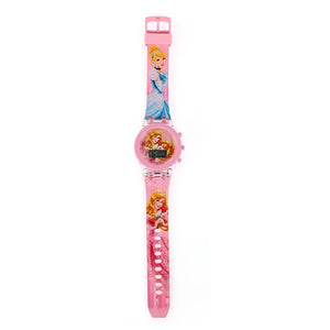 Kid's Plastic Buckle Clasp Digital Electronic Round Wrist Watches
