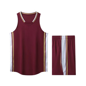 Men's Polyester V-Neck Sleeveless Printed Pattern Sportswear Set