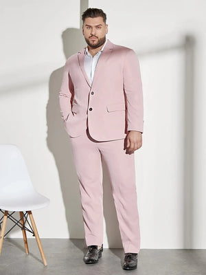 Men's Cotton Single Breasted Three-Piece Plain Blazers Suit