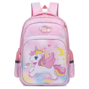 Kid's Girl Polyester Zipper Closure Unicorn School Backpack
