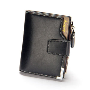 Men's PU Leather Card Holder Vintage Solid Pattern Elegant Wallet