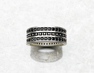 Women's 100% 925 Sterling Silver Vintage Geometric Pattern Ring