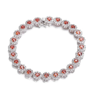 Women's 100% 925 Sterling Silver Zircon Trendy Wedding Bracelets