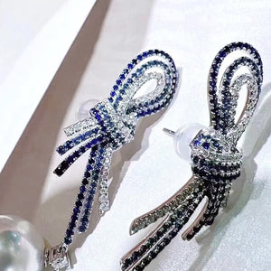 Women's 100% 925 Sterling Silver Natural Pearl Wedding Earrings