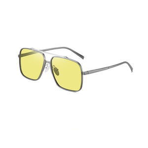 Men's Aluminum Magnesium Night Vision Polarized Square Sunglasses