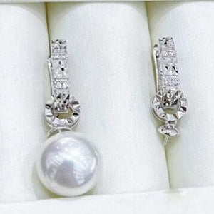Women's 100% 925 Sterling Silver Luxurious Natural Pearl Earrings